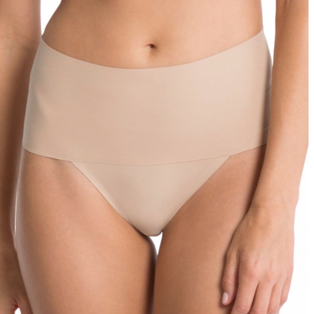 NWOT SPANX Set of 4 SPANXsupersmooth Undie‑tectable Thong in Soft Nude Size L